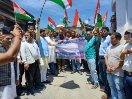 घनसाली के बासर क्षेत्र में आजादी का अमृत महोत्सव के तहत हर घर तिरंगा यात्रा ।