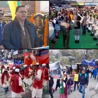 Mussoorie: CM DHAMI ने किया विंटर कार्निवाल का उद्घाटन।