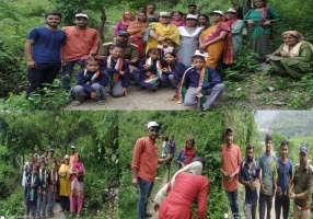 आजादी के अमृत महोत्सव व मेरी माटी मेरा देश के अंतर्गत वृक्षारोपण कार्यक्रम। 