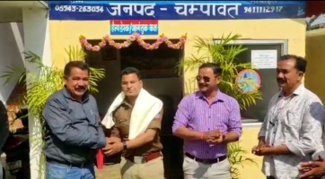 जिला पत्रकार संगठन ने पुलिस को किया सम्मानित।