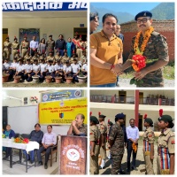 Uttarakashi: 3 UKBN NCC के लेफ्टिनेंट कर्नल, एल०बी०मल्ल ने किया महाविद्यालय का निरीक्षण ।