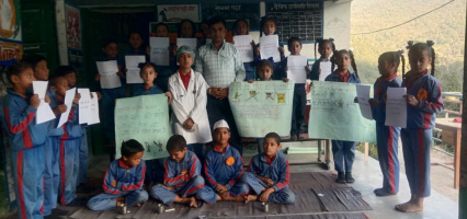 Ghansali: बस्ता रहित दिवस पर राजकीय प्राथमिक विद्यालय महर गांव मल्ला में नशा मुक्ति नाटक एवं पोस्टर प्रतियोगिता का आयोजन